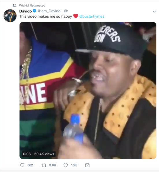 Busta Rhymes celebrates Davido