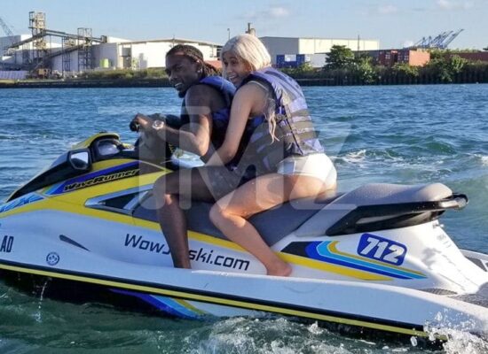 offset and cardi b ride on jet ski