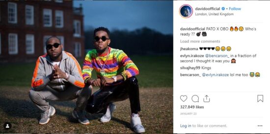 New Song Alert: Davido & Patoranking on New Collaboration