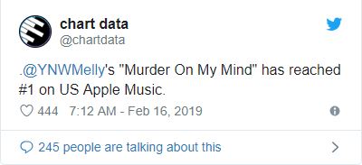 YNW Melly's'Murder on My Mind' Tops iTune Charts Amidst Legal Battle