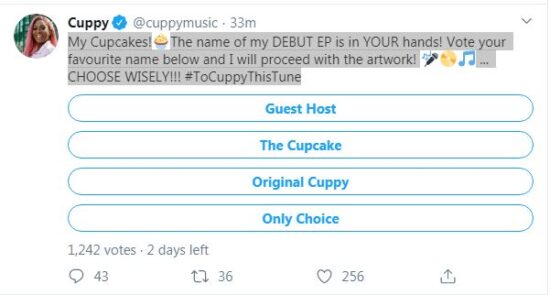 DJ-Cuppy-in-Last-Stage-of-Selecting-EP-Title-Ask-fans-to-Vote