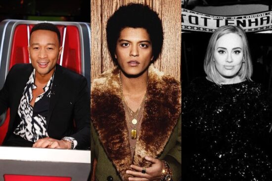 John Legend,Bruno Mars and Adele