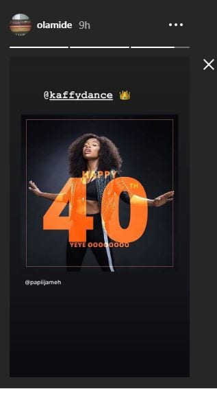 Olamide Celebrates Kaffy on Her 40th Birthday