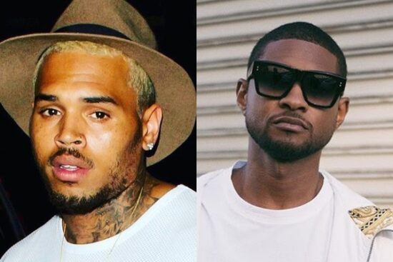 Chris Brown reacts as fans call for a Verzuz battle between him and Usher