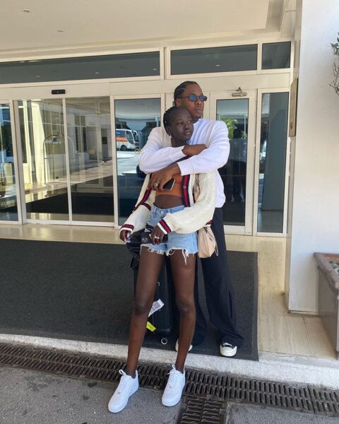 Runtown and his girlfriend, Adut Akech vacation in Greece for his birthday