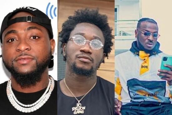 Comedian who mimics Davido hangs out with Davido and Peruzzi