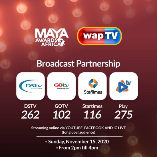 Maya Awards Africa secures Broadcast Partnership with Wap TV.