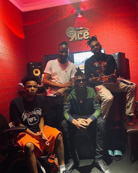 Mayorkun and 9ice in the studio