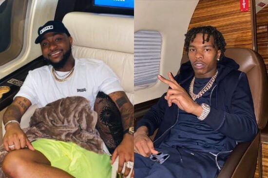 Davido reacts as Lil Baby congratulates him for his Lamborghini