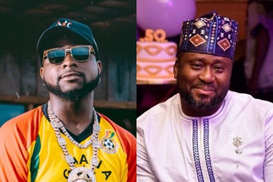 Davido reacts as Twitter User drags Desmond Elliot