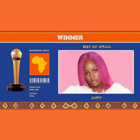 DJ Cuppy celebrates being the first Female DJ to win AFRIMMA'Best African DJ'