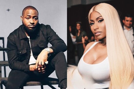 Davido reacts as his collaboration, "Holy Ground" with Nicki Minaj breaks record