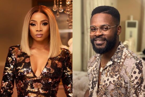 Toke Makinwa amused as nephew suggests she settles down with Falz 