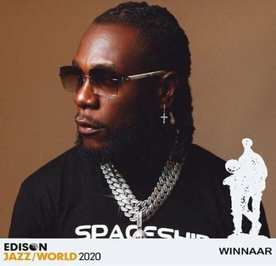 Burna Boy wins ‘Best World Album’ at 2020 Edison Awards