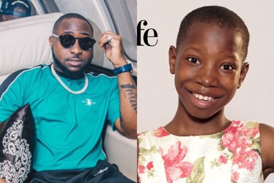 Davido reacts to Emmanuella building her mum a house