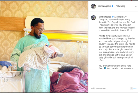 Dbanj Welcomes A New Baby With Wife Lineo