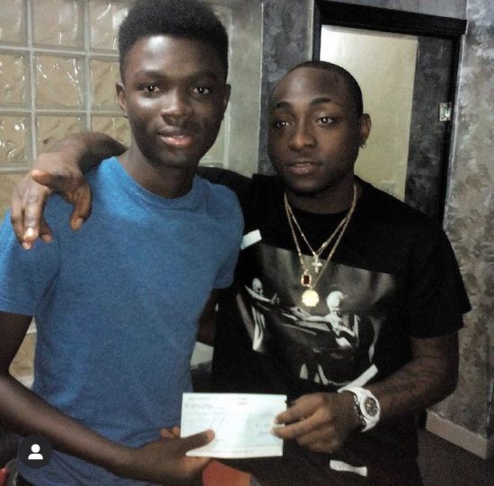 Davido reacts as student who he helped sponsor graduates with first class