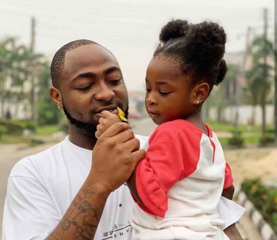 Davido gifts daughter, Imade an expensive customized pendant