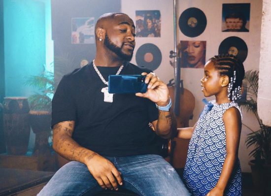 Davido gifts daughter, Imade an expensive customized pendant