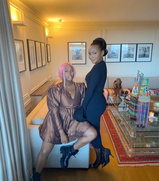 DJ Cuppy watches Monaco Grand Prix from her family home balcony