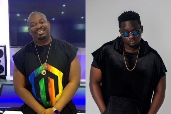 Hit Alert? Wande Coal spotted with Don Jazzy in the studio