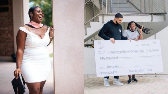 Woman who received scholarship in Drake’s ‘God’s Plan’ video celebrates as she’s set to bag her Master’s Degree