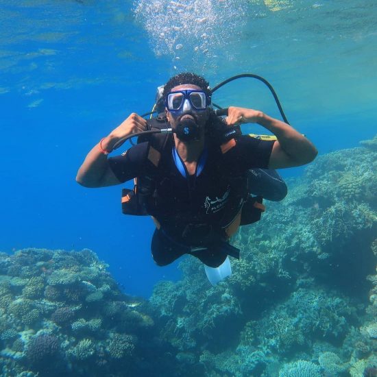 Ric Hassani shares photos of his underwater diving adventure