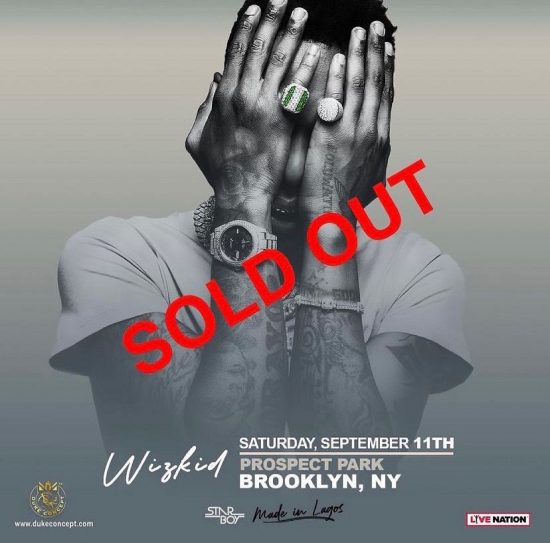 Tickets to Wizkid's upcoming show sells out in less than 24 hours