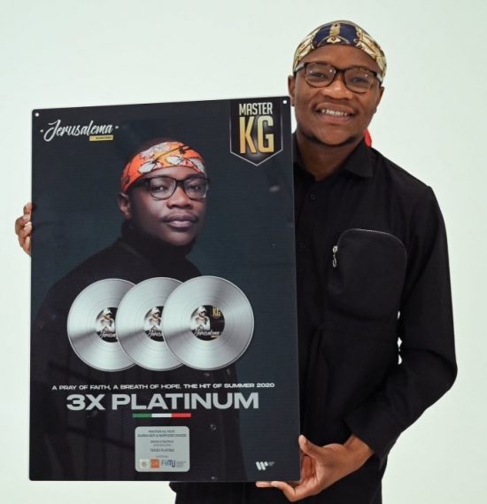 ‘Jerusalema’ by Master KG receives 3x Platinum Certification Plaque in Italy