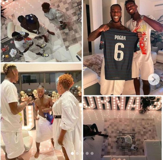 Pogba attends Burna Boy's birthday party in Miami.