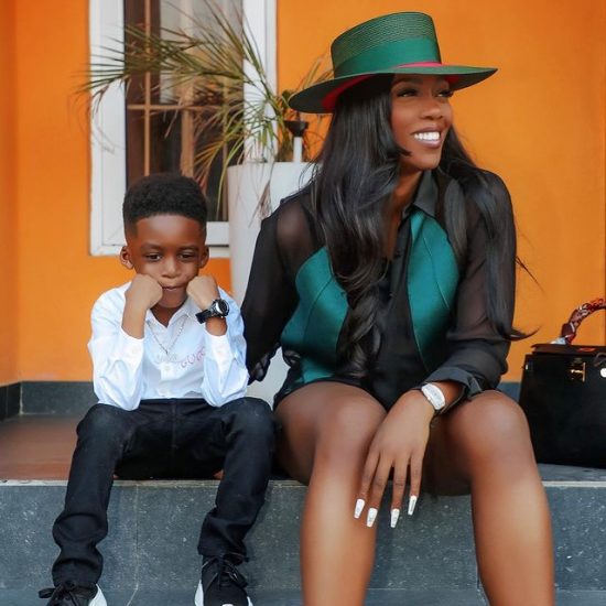 Tiwa Savage commemorates her son birthday with a throwback video.