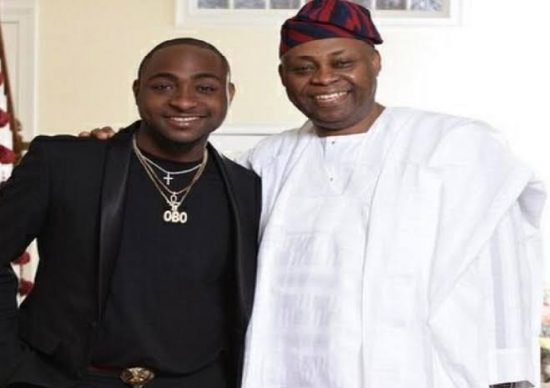 Watch the moment Davido pull up to his father in his Roll Royce