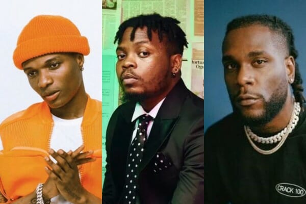 Wizkid, Olamide, Burna Boy, others are the most shazamed Afrobeats artists