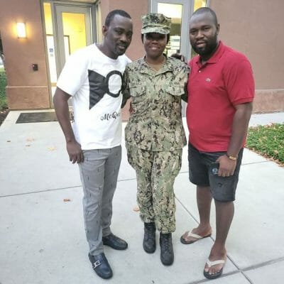 Pasuma pays a visit to his daughter, a naval officer in California.