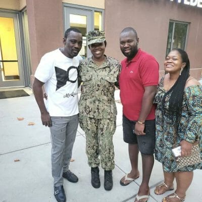 Pasuma pays a visit to his daughter, a naval officer in California.