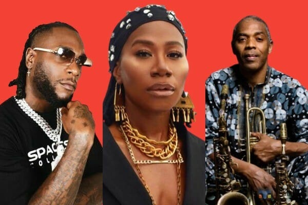 Burna Boy, Femi Kuti & Asa leads the top 10 best live performers