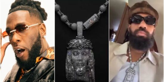 Burna Boy gifts Phyno Pendant