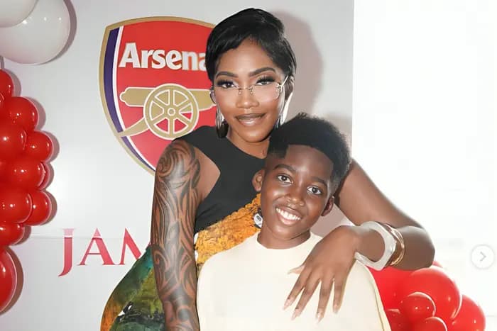 Tiwa Savage Throws Arsenal-Themed Birthday Bash For Her Son